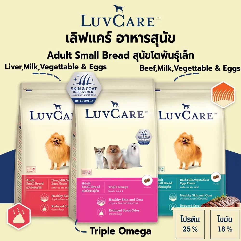 Luvcare Adult Small Breed อาหารเม็ดสำหรับสุนัขโตพันธุ์เล็ก