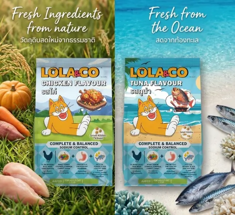 Lola&Co Cat Food อาหารแมวแบบเม็ด