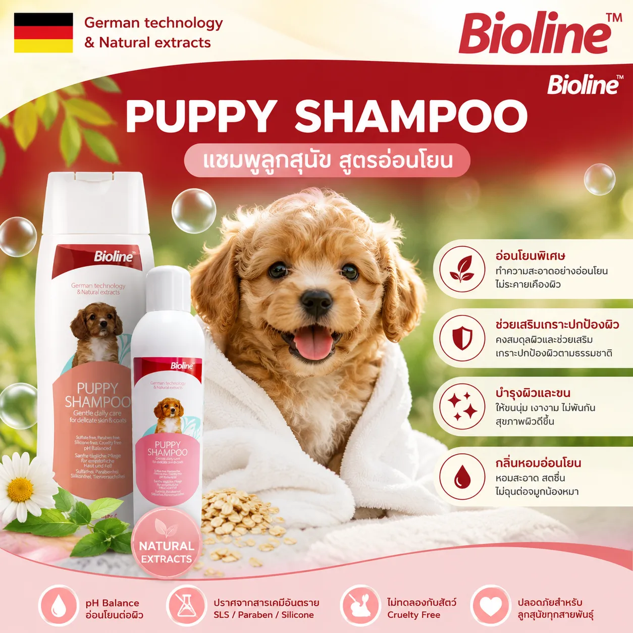 Bioline แชมพูลูกสุนัข (Puppy)