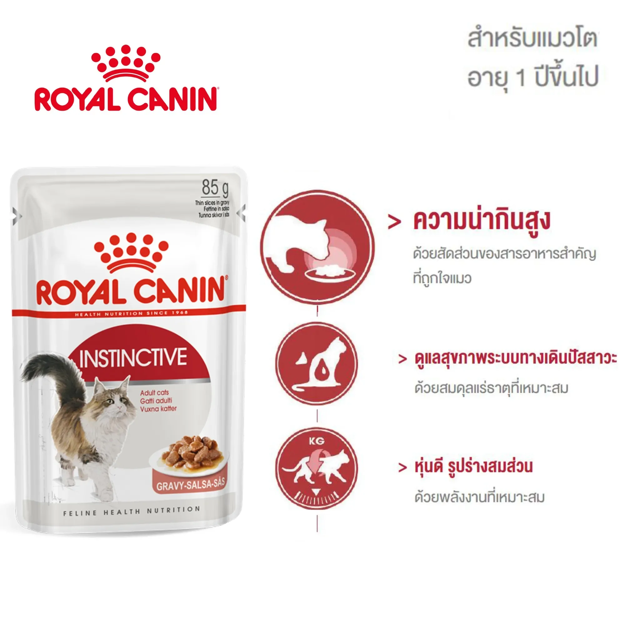 Royal Canin Pouch อาหารเปียกแมวซอง สูตร Instinctive 85 g