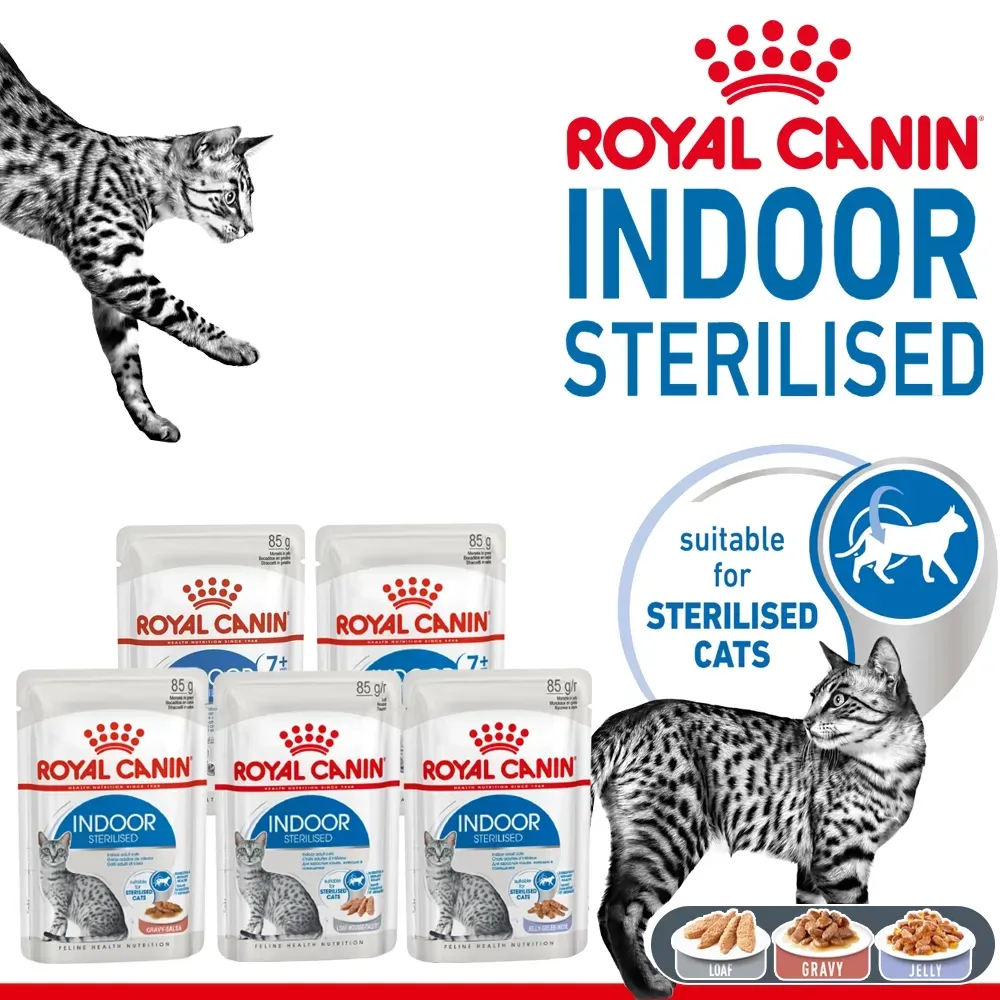 Royal Canin Pouch อาหารเปียกแมวซอง สูตร Indoor 85 g