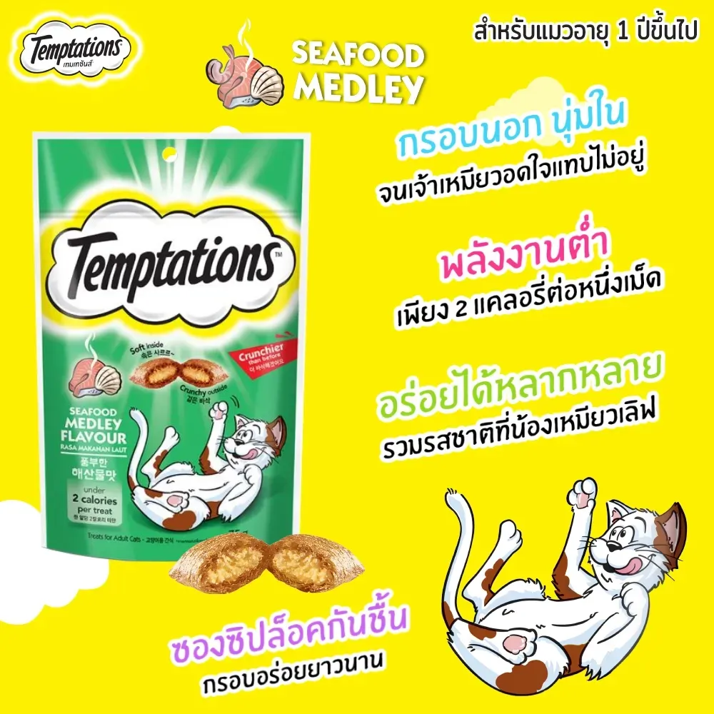 Temptations ขนมแมวสอดไส้