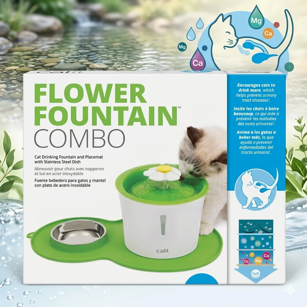 Catit Mini Flower Fountain เครื่องให้น้ำรูปดอกไม้ 