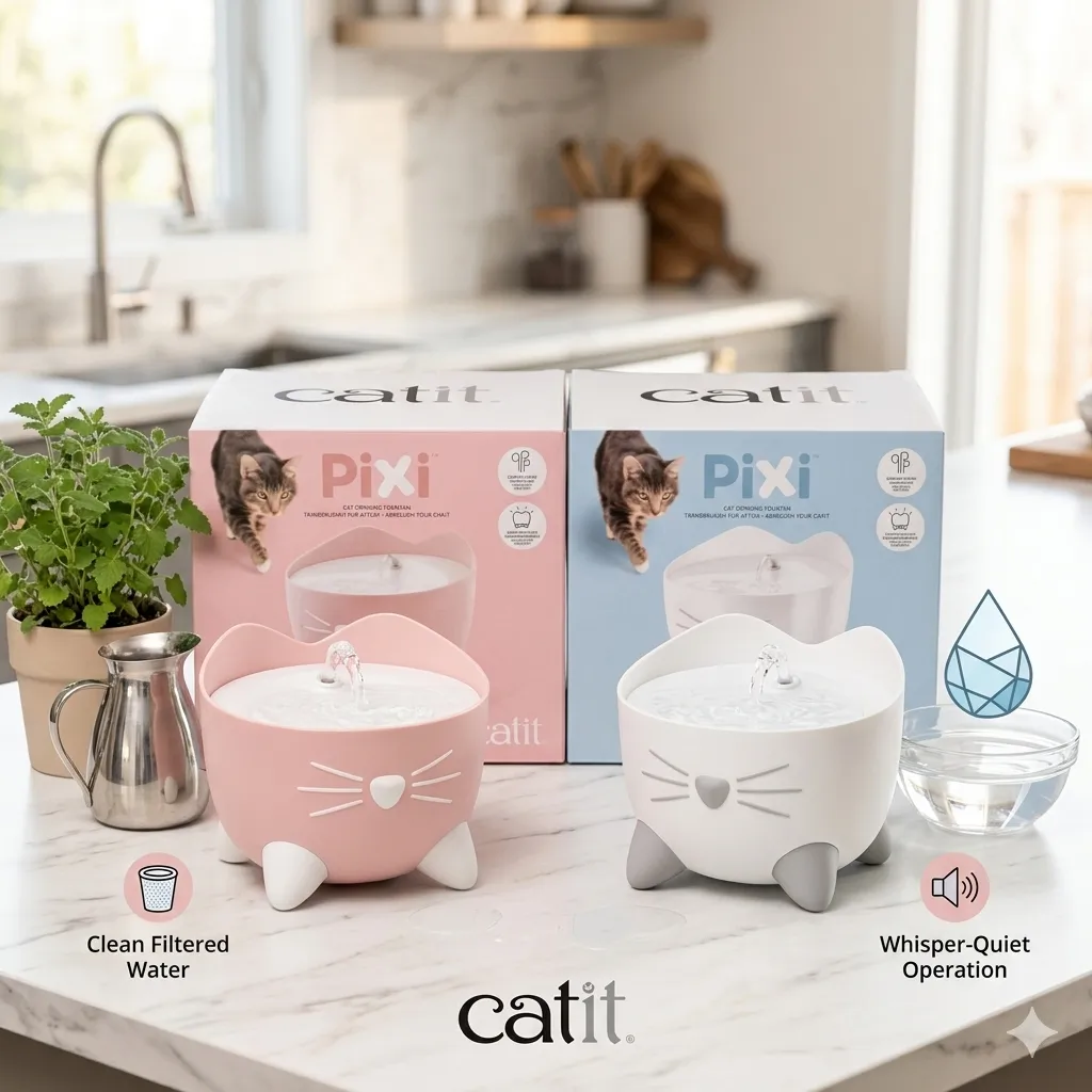 Catit Pixi Fountain เครื่องให้น้ำรูปแมว