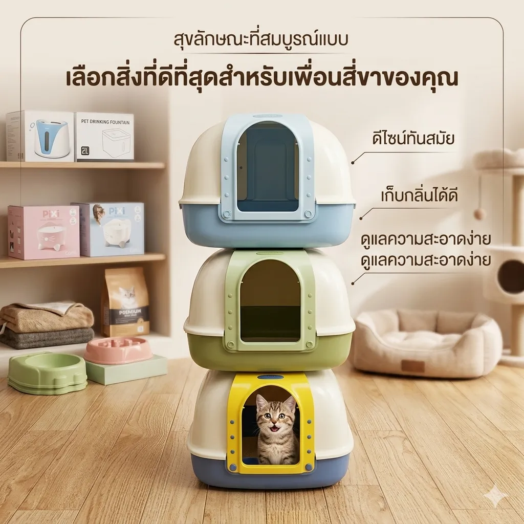 Makar ห้องน้ำแมวรุ่น Dragon Inn Butterfly Door 