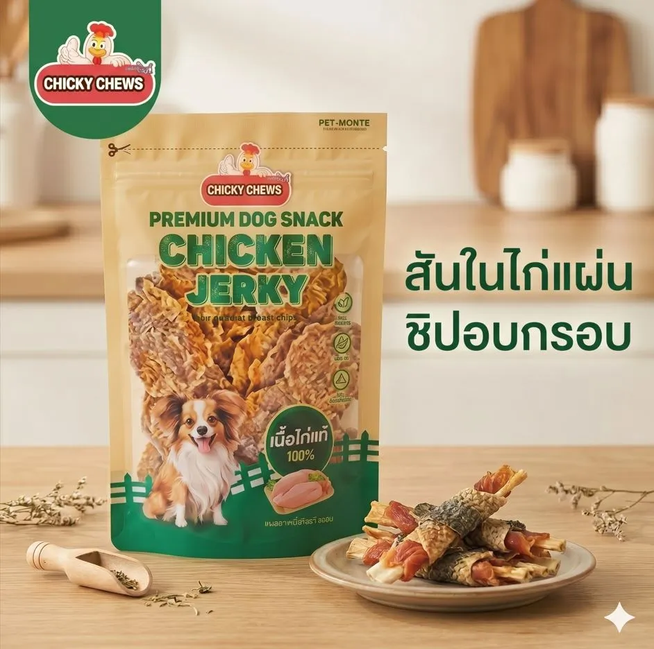สันในไก่แผ่นชิปอบกรอบ