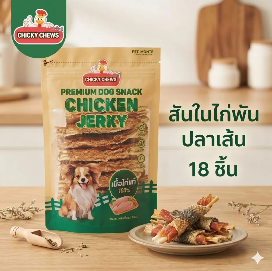 สันในไก่พันปลาเส้น 18 ชิ้น