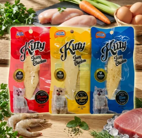 Novee Kitty Juicy Chicken สันในไก่ สำหรับแมว 30g.