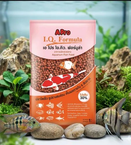 Apro Iq Formula เม็ดแดง สูตรเร่งสี / เน้นความสวยงาม 1 Kg