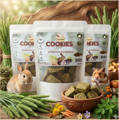 Tiny Tails หญ้าอัดเม็ด สำหรับสัตว์ฟันแทะ 250g.