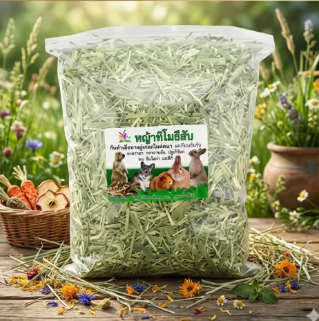 Pet Cutie หญ้าทีโมธีแบบสับ สำหรับสัตว์ฟันแทะ 400g.