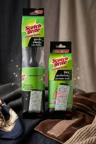 3M ลูกกลิ้งขจัดฝุ่นและขนสัตว์เลี้ยง 56 แผ่น