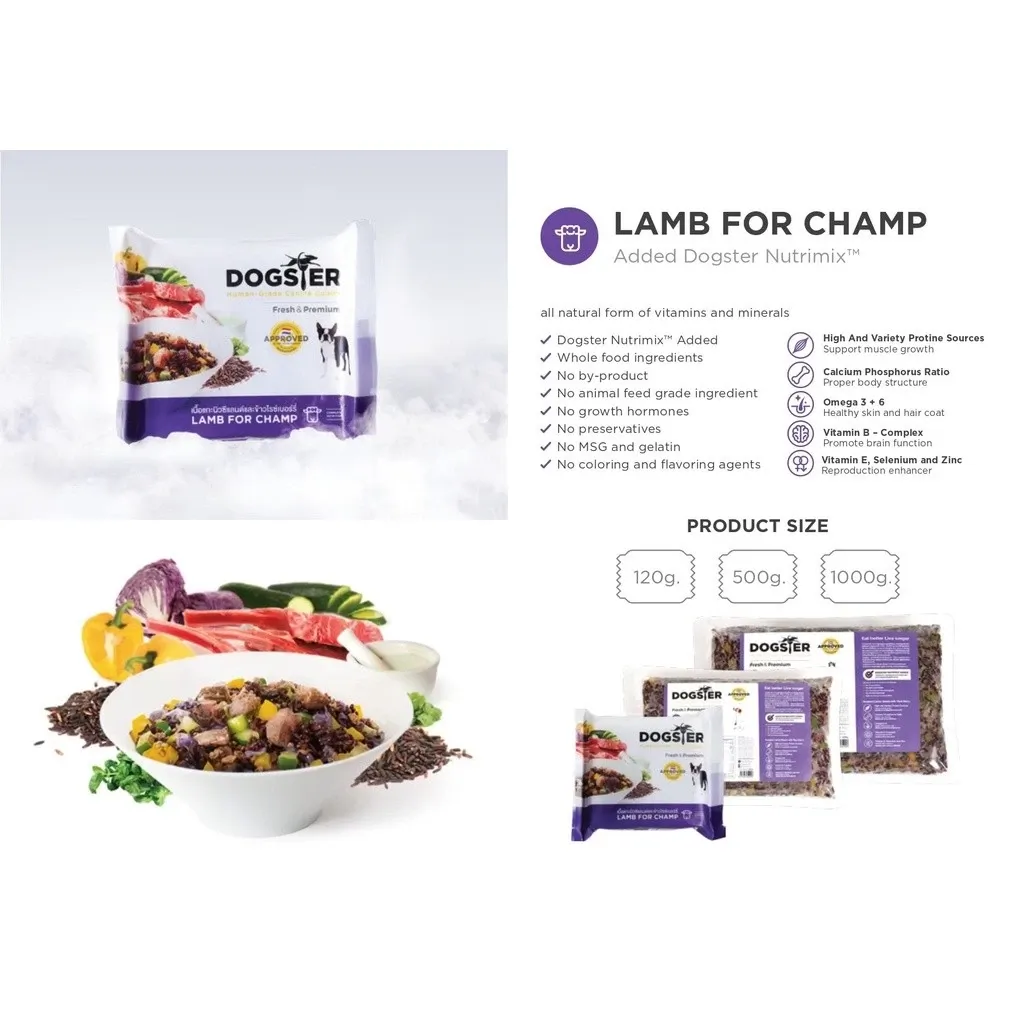 Lamb for Champ (สูตรเนื้อแกะนิวซีแลนด์และข้าวไรซ์เบอรี่)