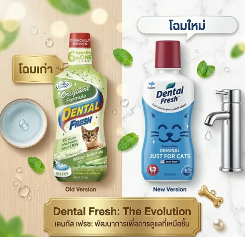 Dental Fresh น้ำยาผสมน้ำดื่มลดกลิ่นปาก สำหรับแมว 8Oz