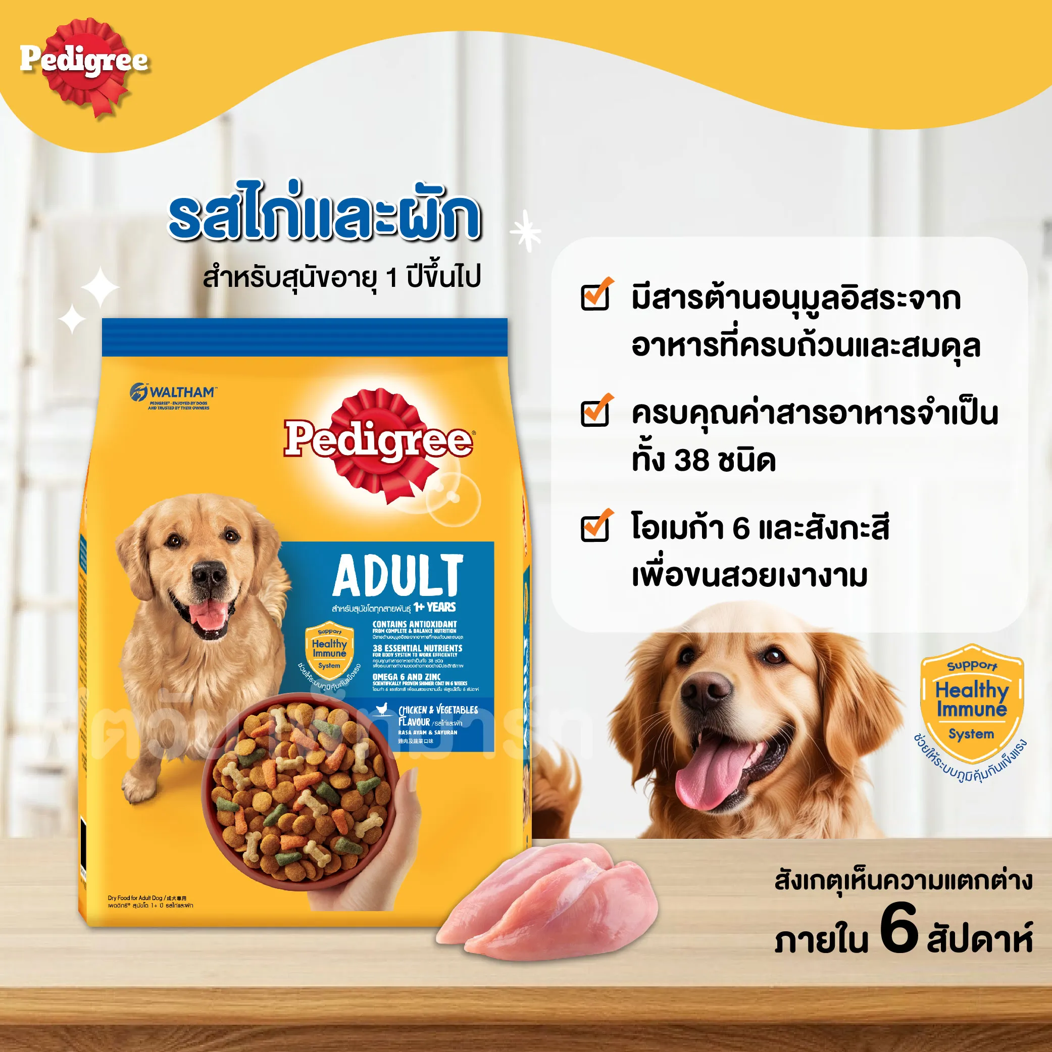 ไก่และผัก