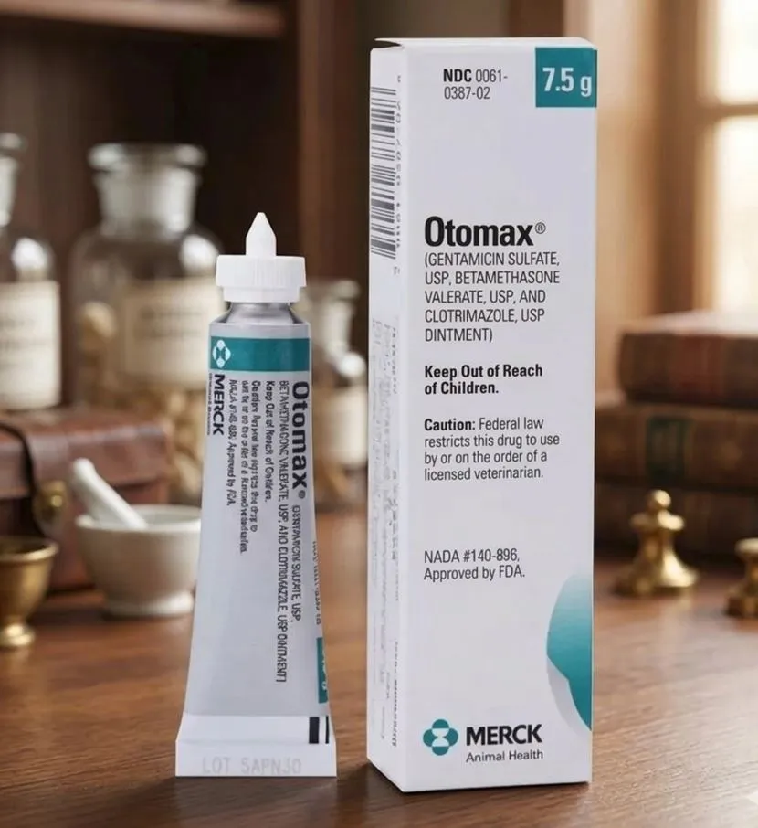 Otomax ผลิตภัณฑ์ดูแลช่องหู สำหรับสุนัขและแมว 7.5 g