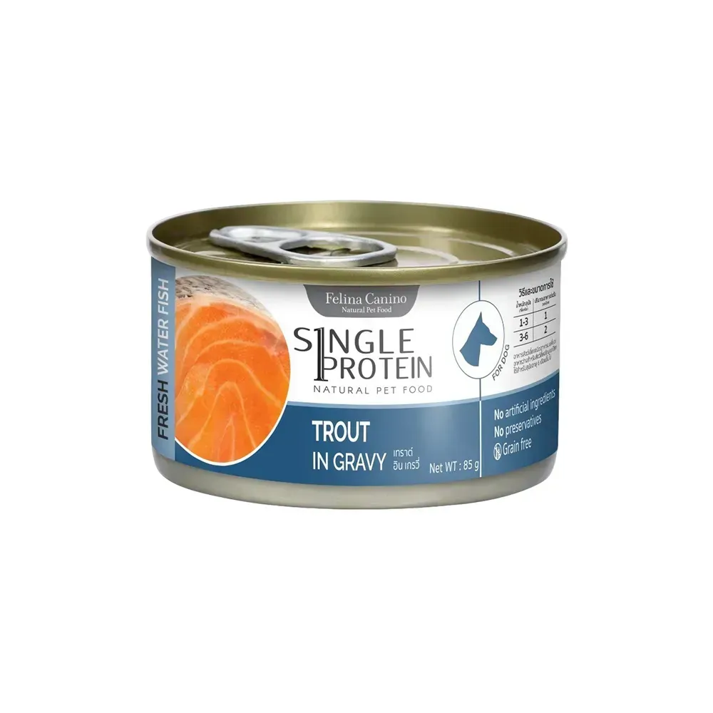 Felina Canino Single Protein อาหารเปียกสุนัขกระป๋อง 85g