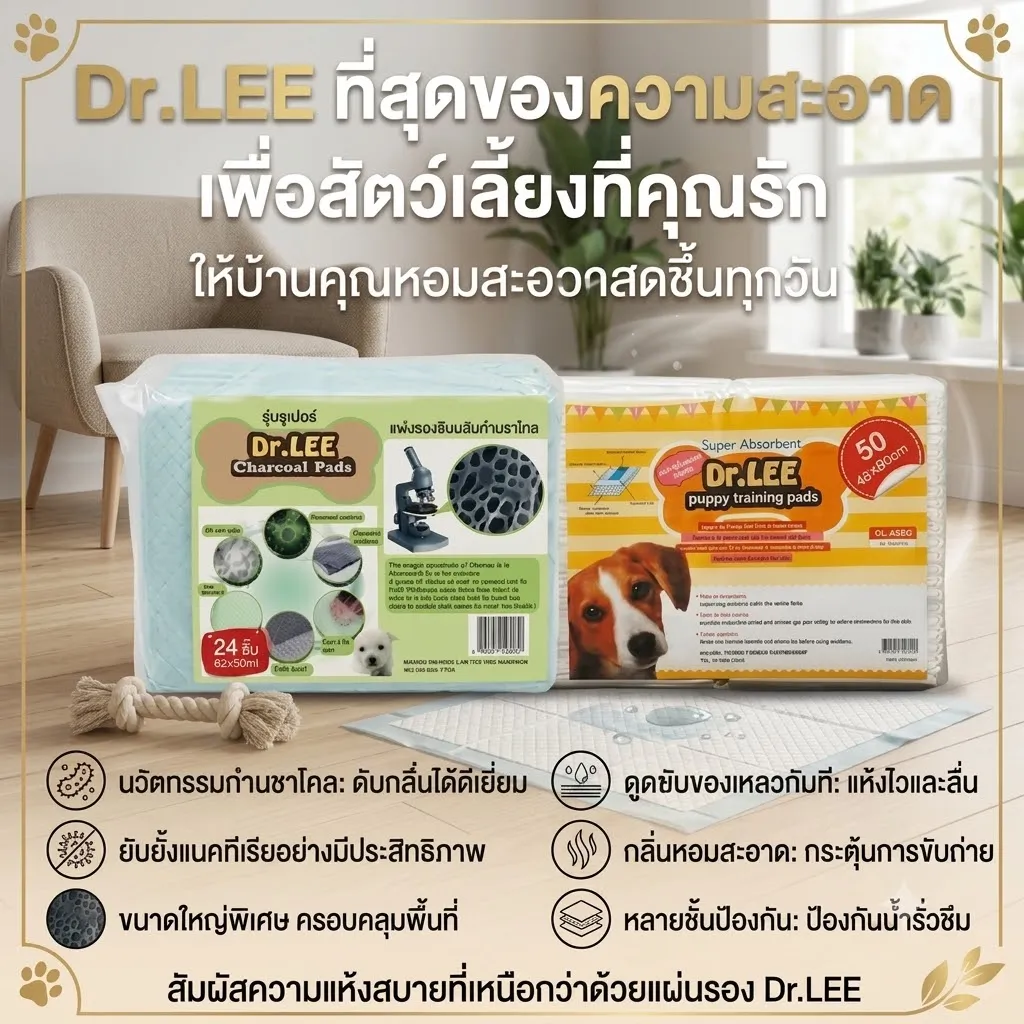 Dr. Lee แผ่นรองฉี่สัตว์เลี้ยง