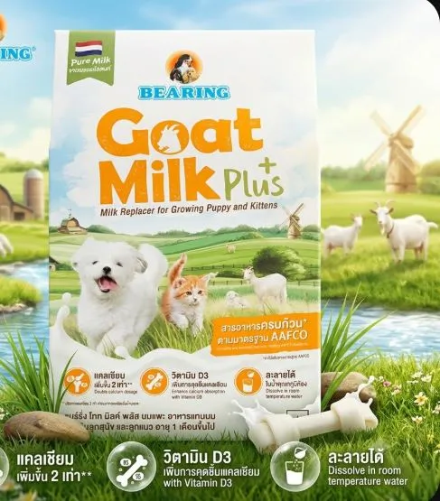 Bearing Goat Milk Plus (นมแพะผงสำเร็จรูปผสมนมน้ำเหลือง)