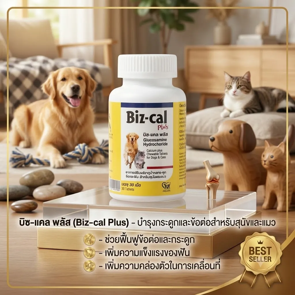 Biz-Cal plus วิตามินบำรุงกระดูก สำหรับสุนัขและแมว