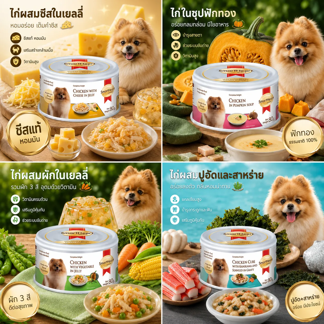 Smartheart Gold อาหารเปียกสุนัข กระป๋อง 80g