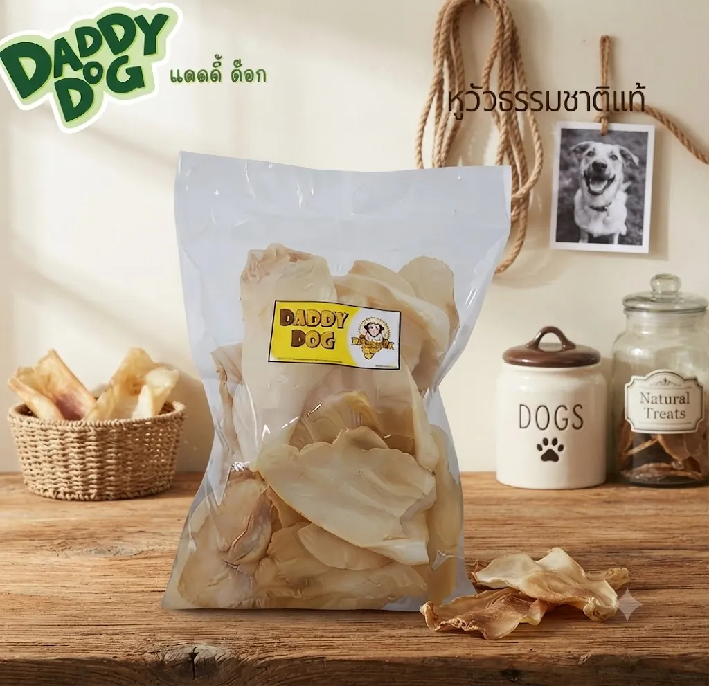 Daddy Dog ขนมสุนัข หูวัวธรรมชาติ 200-500 g