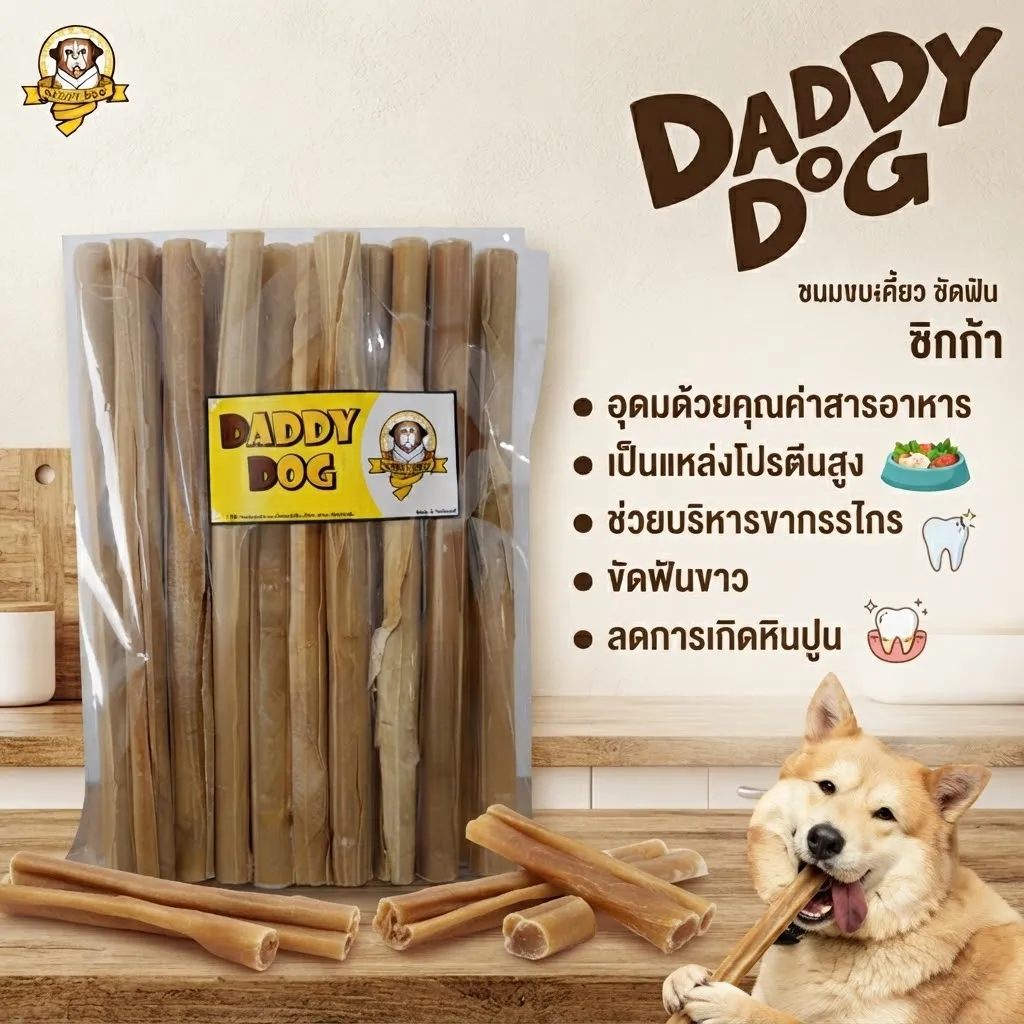 Daddy Dog ขนมขัดฟันสุนัข ทรงซิก้า