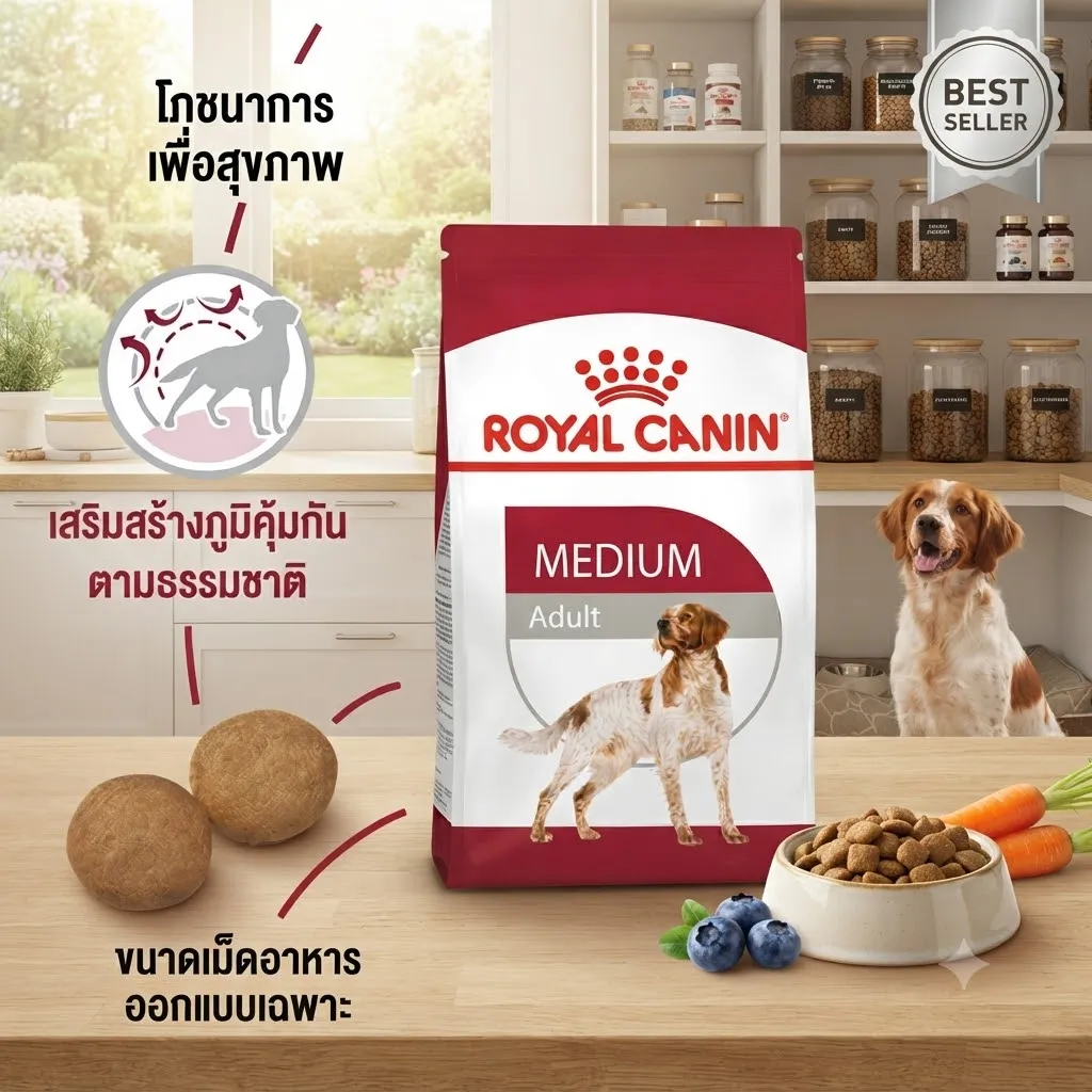 Royal Canin Medium Adult อาหารสำหรับสุนัขโตพันธุ์กลาง