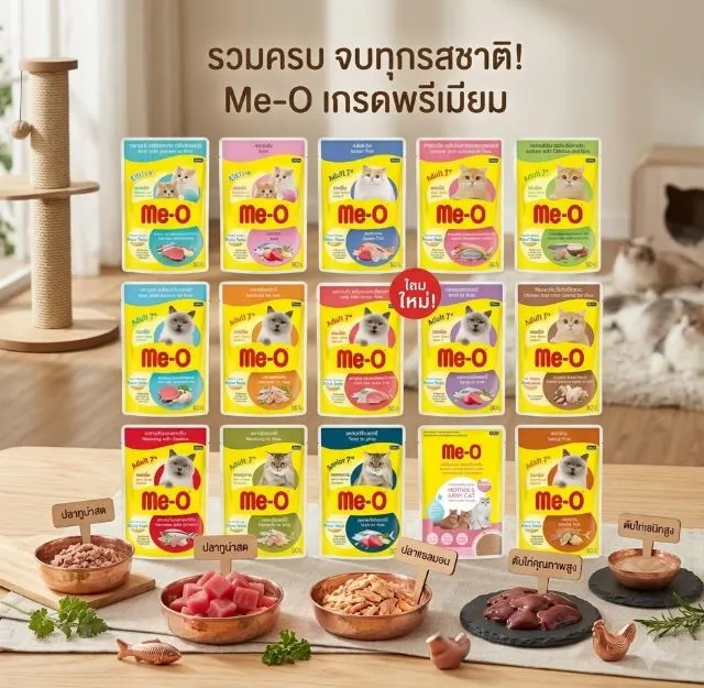 Me-O Pouch อาหารเปียกแมวซอง 80 g