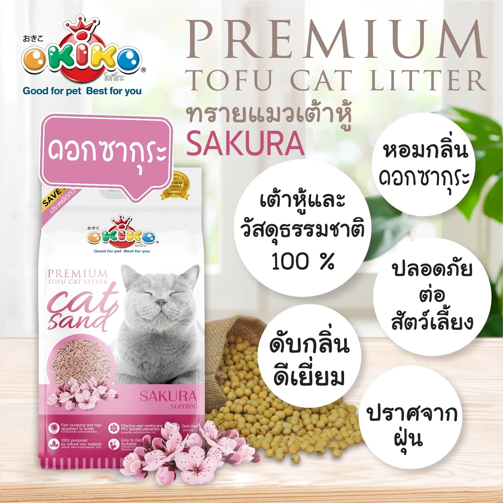 Okiko Tofu ทรายเต้าหู้แบบแท่ง