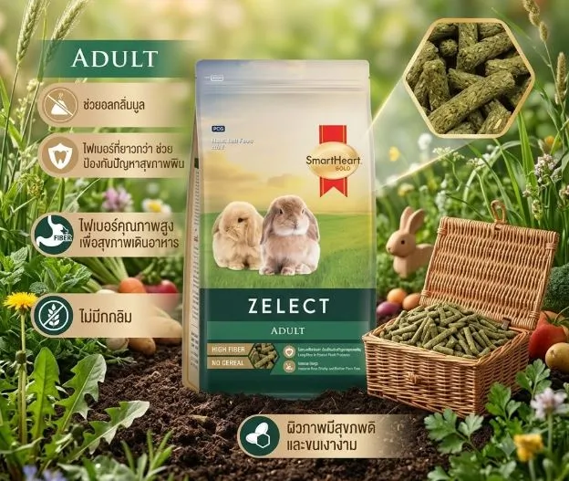 Smartheart Gold Zelect Sensitive อาหารกระต่าย