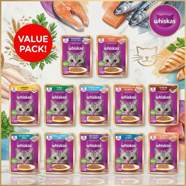 Whiskas Pouch อาหารเปียกแมวซอง 70-80 g