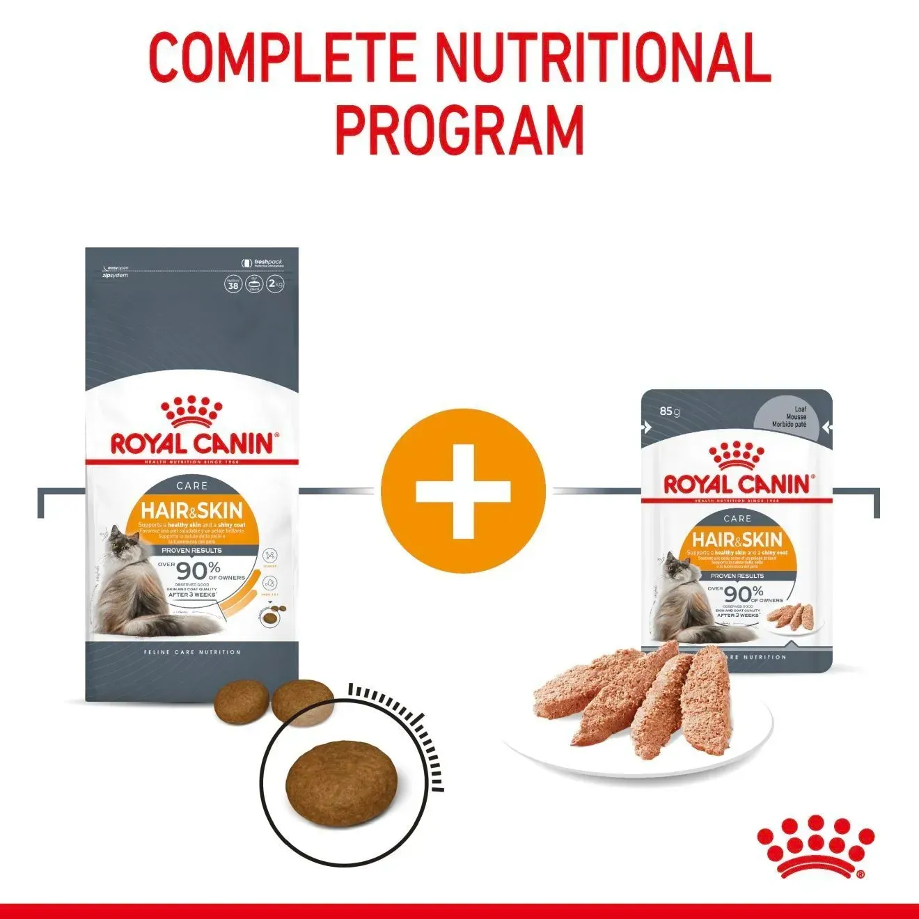Royal Canin Pouch อาหารเปียกแมวซอง สูตร Hair&Skin 85 g
