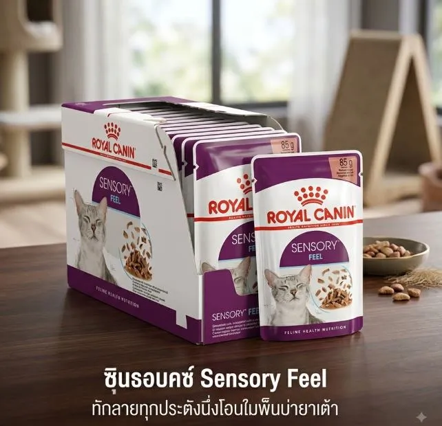 Royal Canin Pouch อาหารเปียกแมวซอง สูตร Sensory Feel 85 g