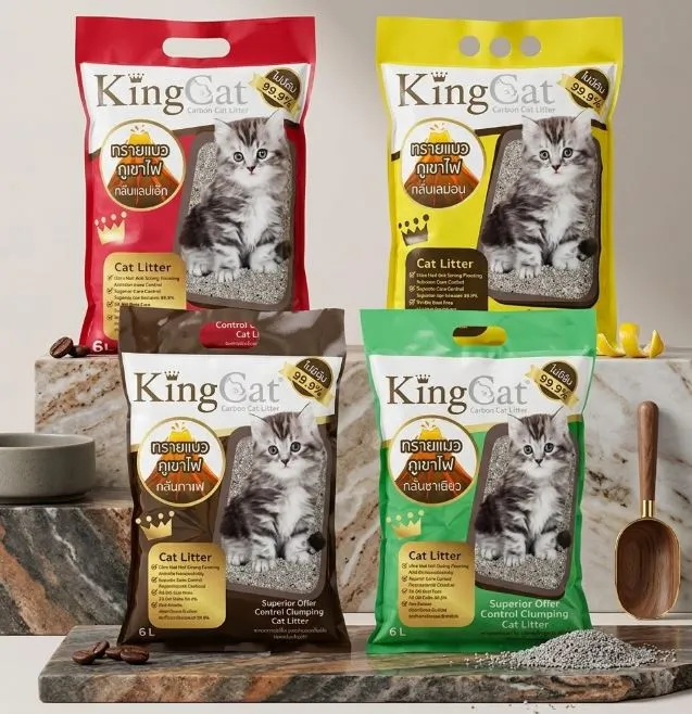 Kingcat ทรายแมวภูเขาไฟ 10 ลิตร