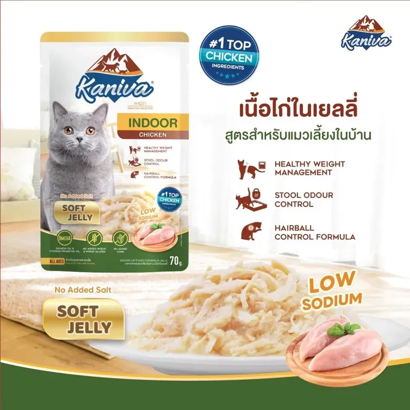 Kaniva Indoor Cat Wet Food Pouch 70G