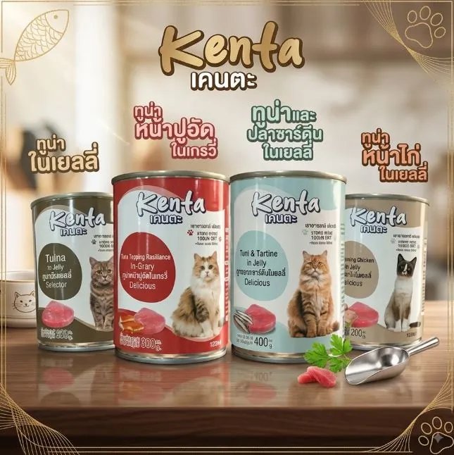 Kenta อาหารเปียกแมว กระป๋อง 400g.