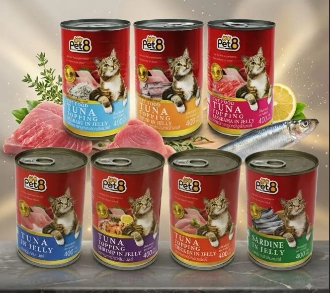 Pet8 อาหารเปียกแมว ชนิดกระป๋อง 400g.