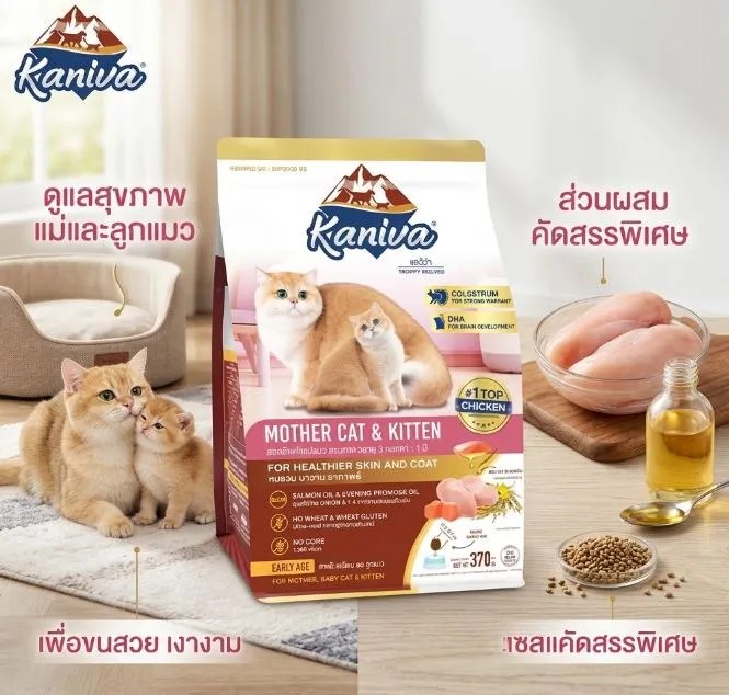 Kaniva Mother Cat & Kitten Cat Food สูตรแม่แมว และลูกแมว