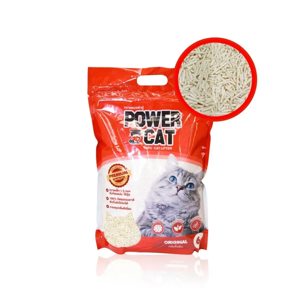 Power Cat ทรายแมวเต้าหู้ 6 ลิตร