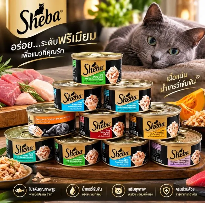 Sheba Deluxe Can อาหารเปียกแมวกระป๋อง 85 g