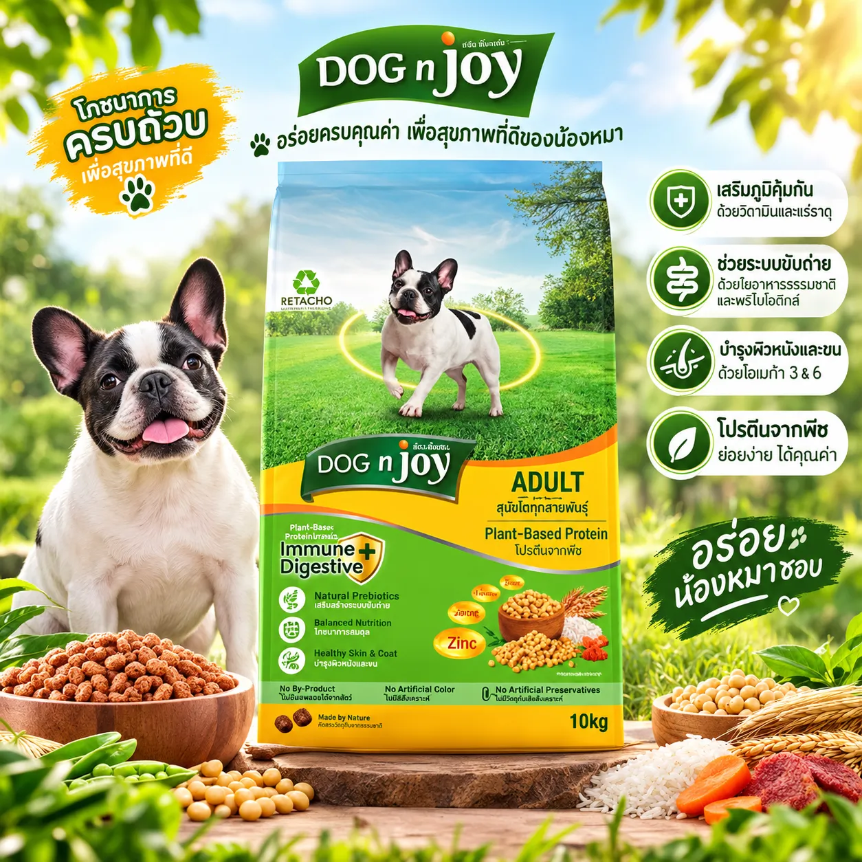 Dog N Joy อาหารสุนัขโต สูตรเจ