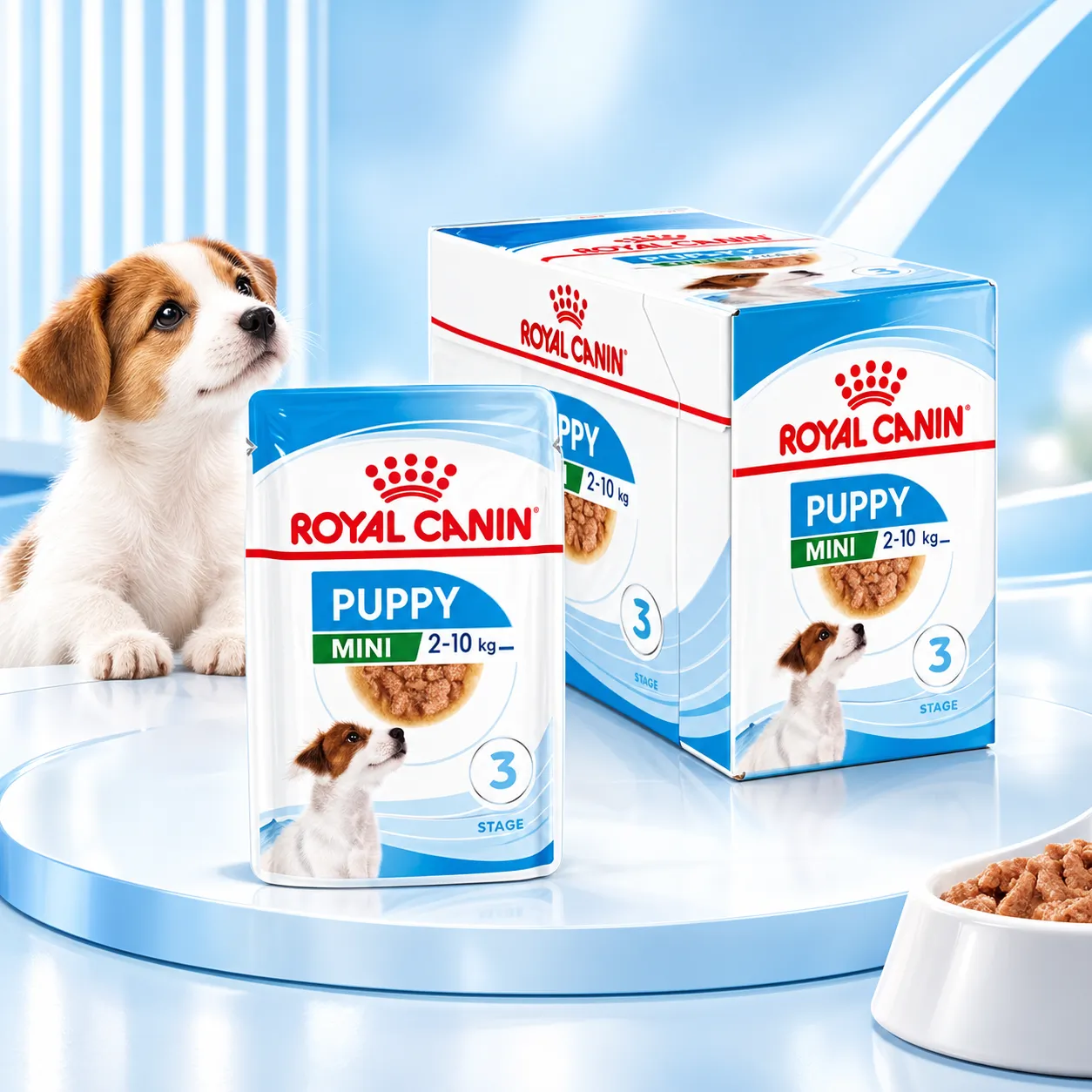 Royal Canin Pouch อาหารเปียกสุนัข สูตร Mini Puppy สำหรับลูกสุนัขพันธุ์เล็ก 85g