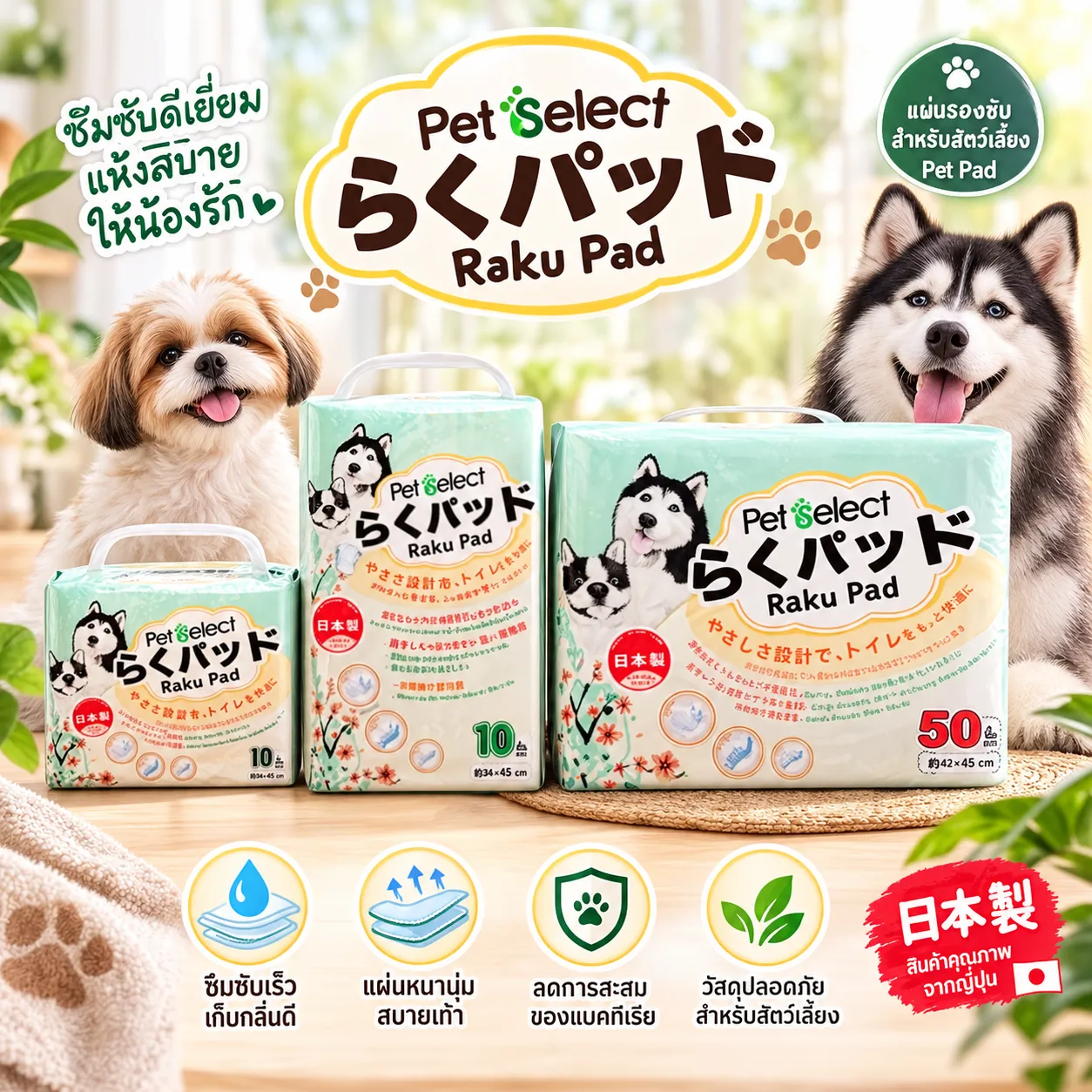 Pet Select Raku Pad แผ่นรองซับ