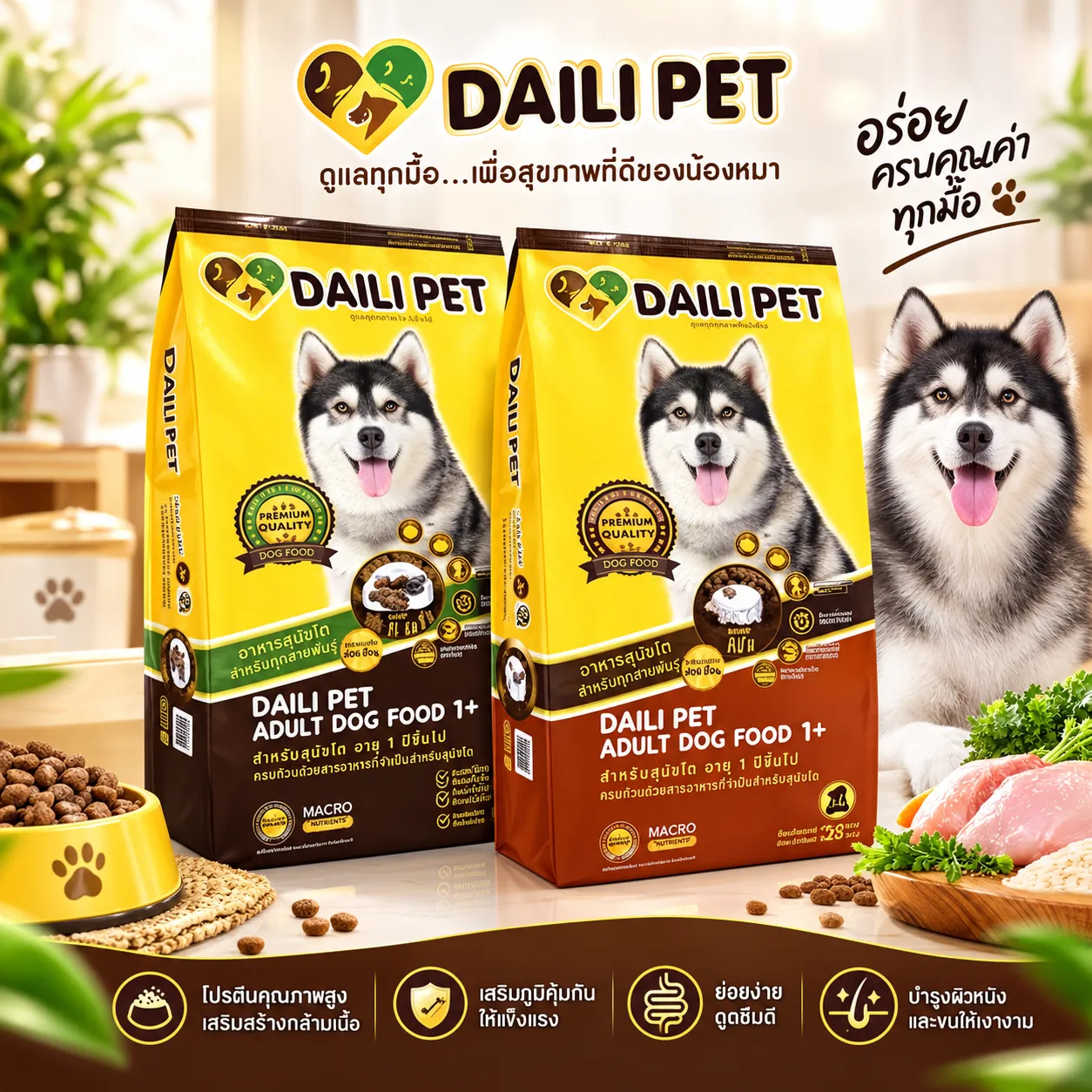 Daili Pet อาหารเม็ดสำหรับสุนัขโต