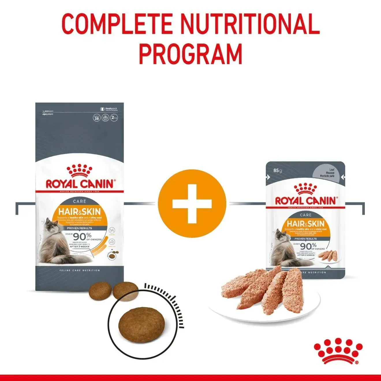 Royal Canin Pouch อาหารเปียกแมวซอง สูตร Hair&Skin 85 g