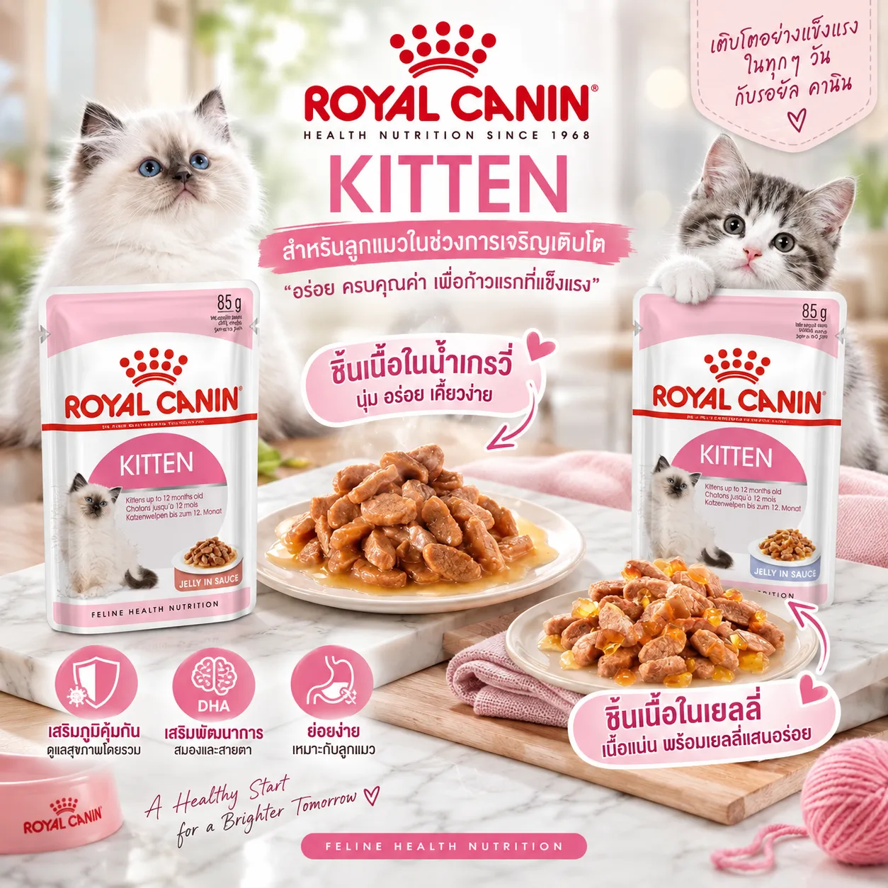 Royal Canin Pouch อาหารเปียกแมวซอง สูตร Kitten 85 g