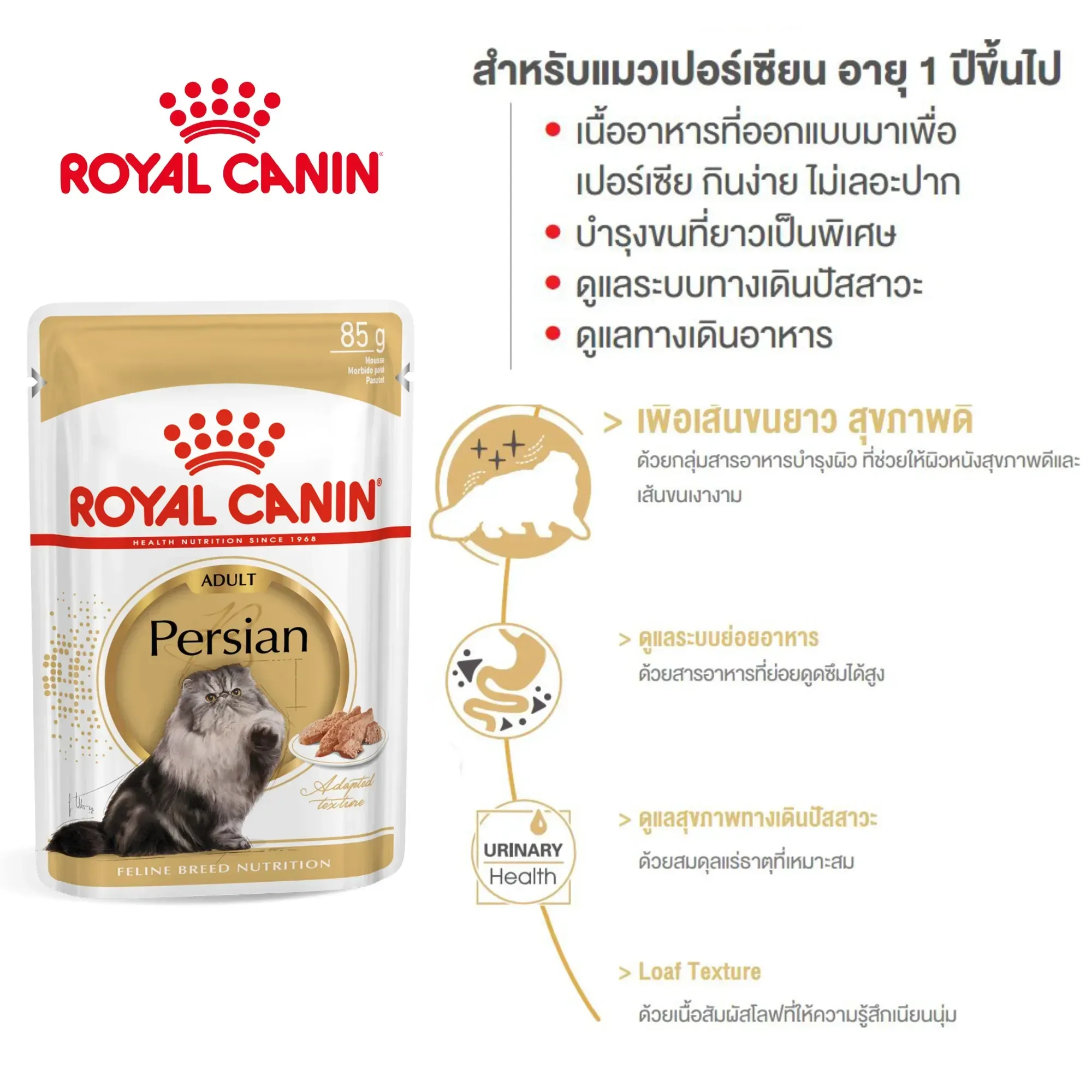 Royal Canin Pouch อาหารเปียกแมวซอง สูตร Persain Adult 85 g